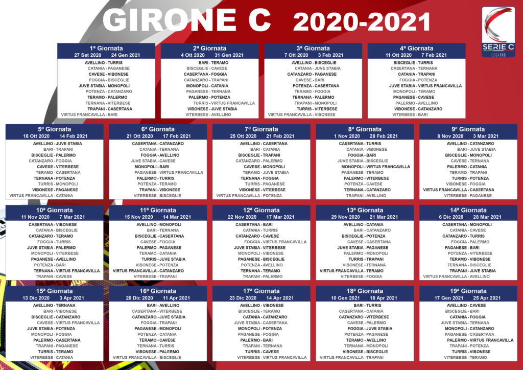Calendario Virtus Francavilla Calcio calendario calcio catania 2021